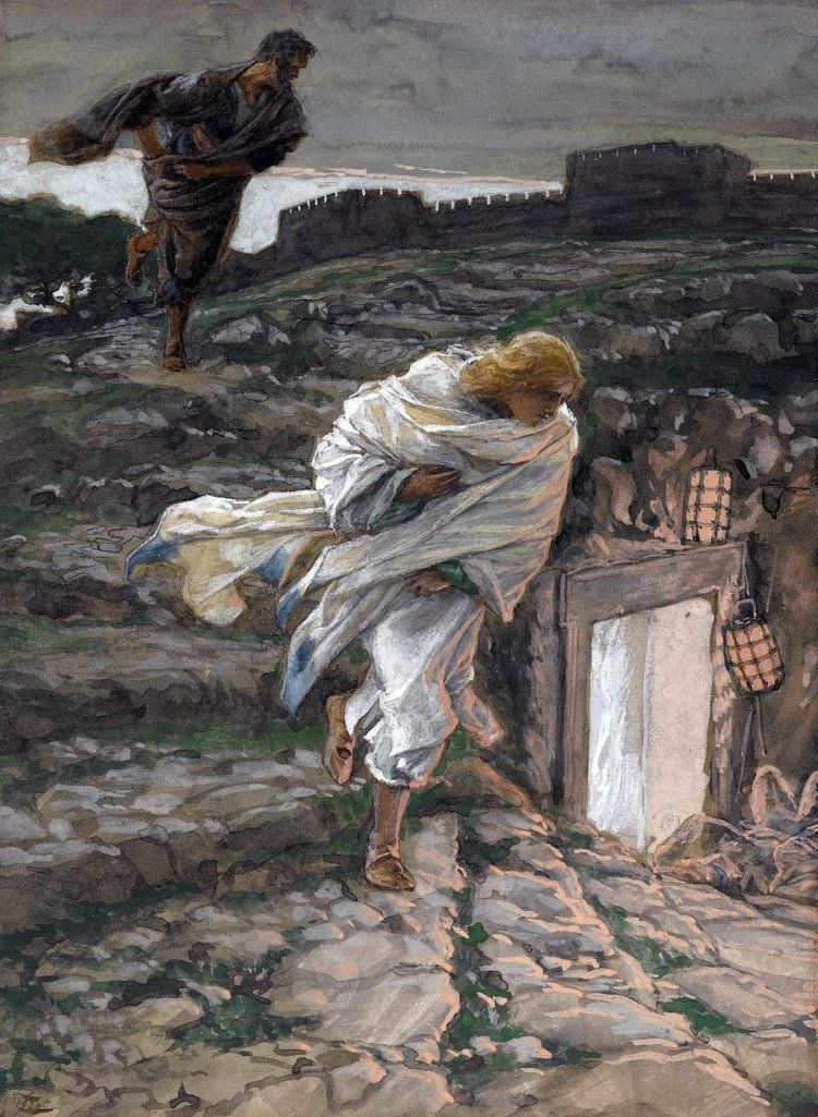 Thánh Gioan và Thánh Phêrô chạy tới ngôi mộ trống