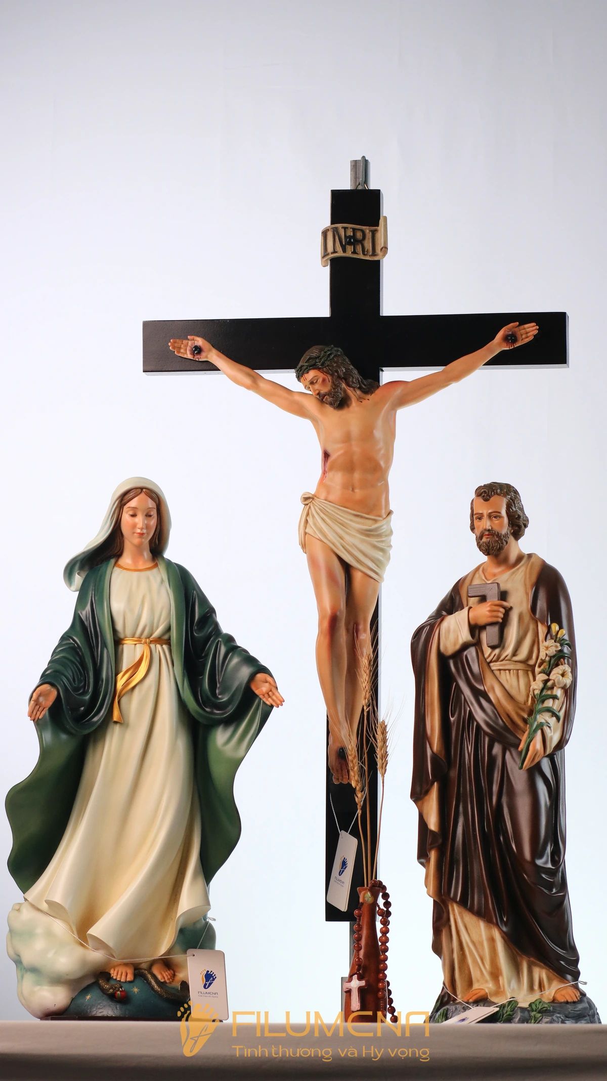 Bộ tượng bàn thờ Chúa 60 cm với tượng Chúa Chuộc Tội 50 cm