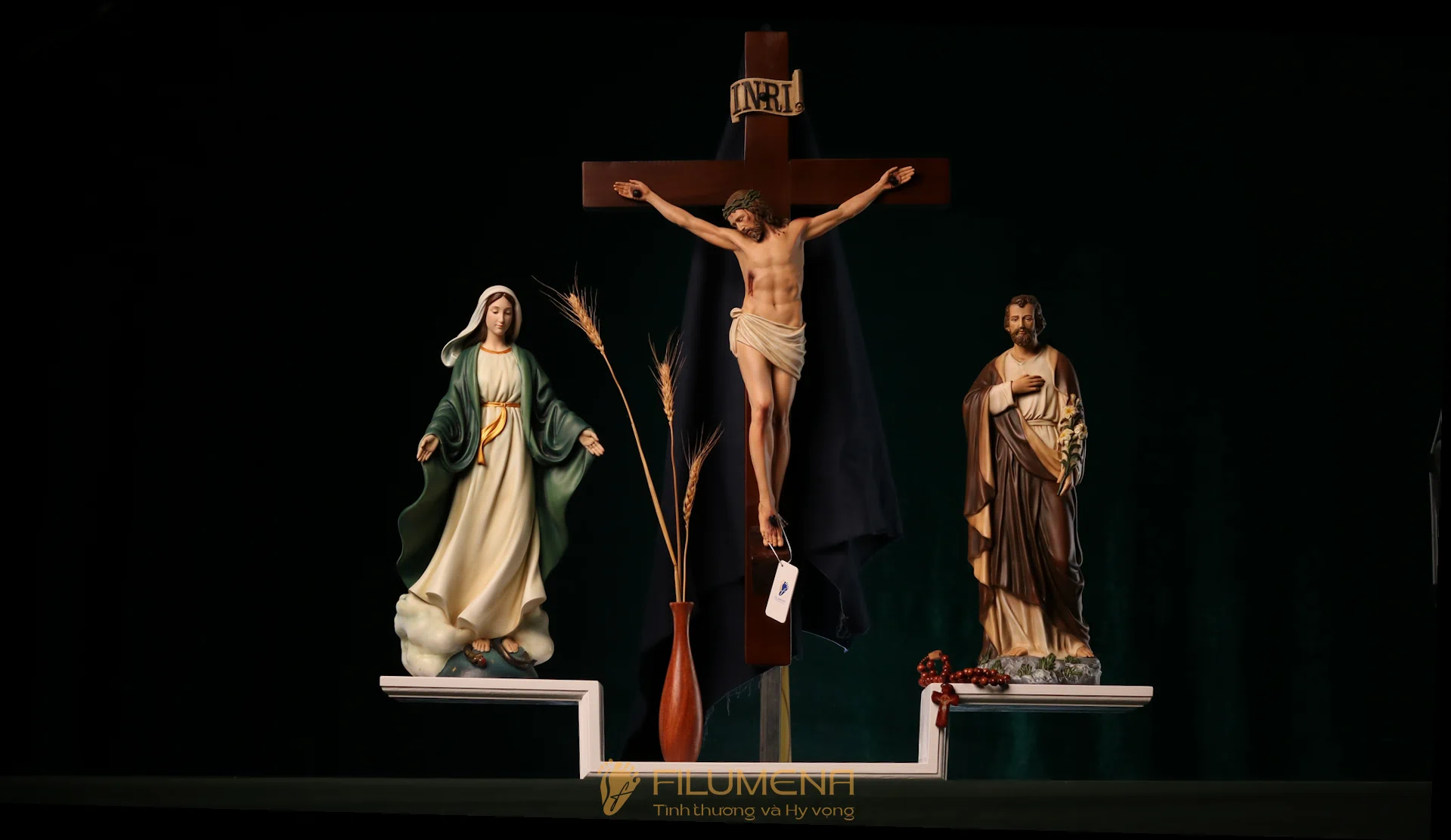 Tượng Công giáo bằng gỗ: chất liệu tự nhiên, sắc độ trang nghiêm, nhiều kích thước 15-80 cm