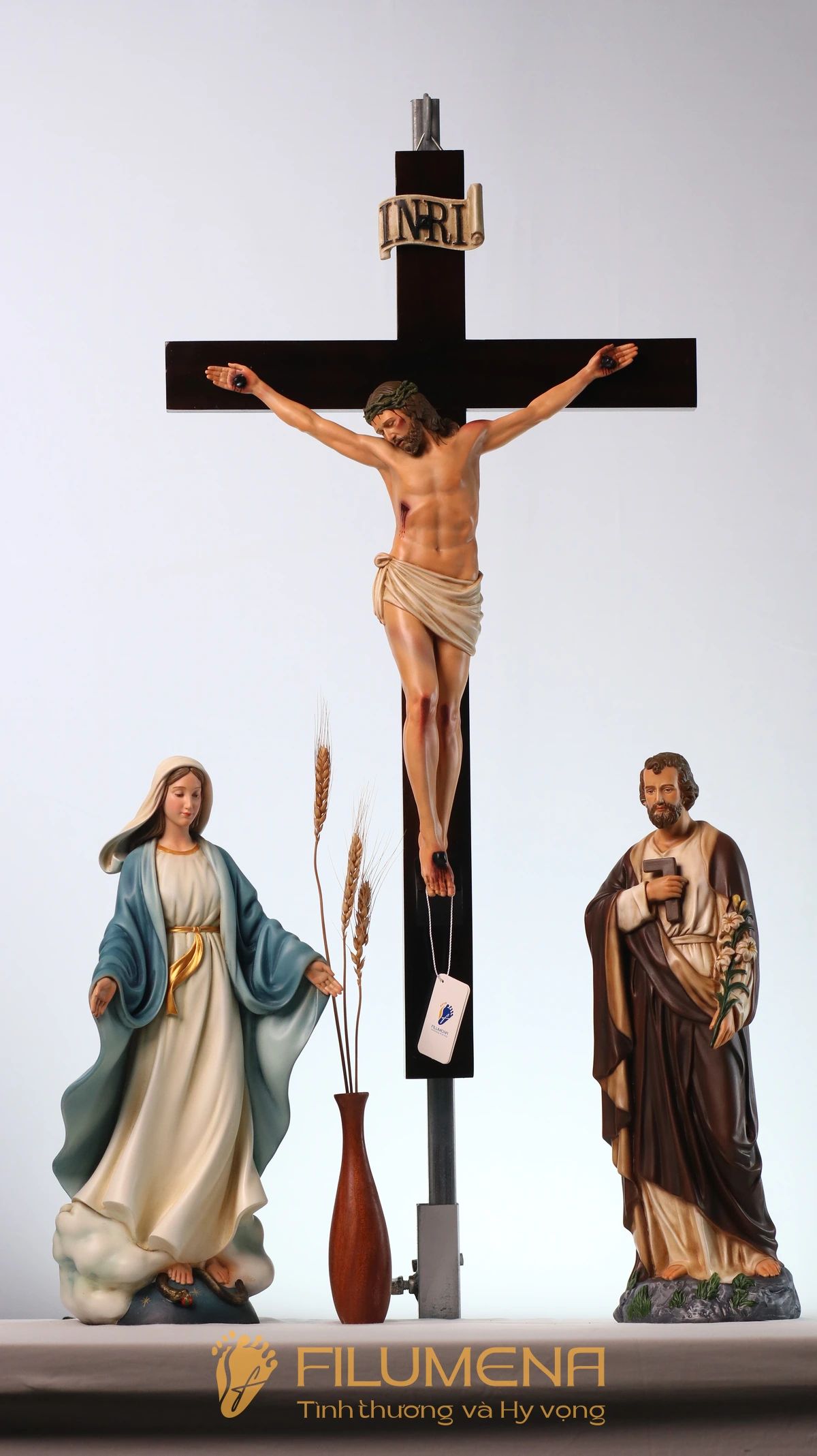 Bộ tượng Bàn thờ Chúa 40 cm tông màu cổ điển M1