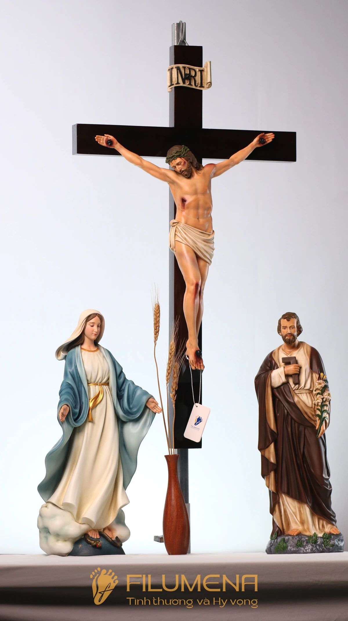 Bộ tượng Bàn thờ Chúa 40 cm tông màu cổ điển M1