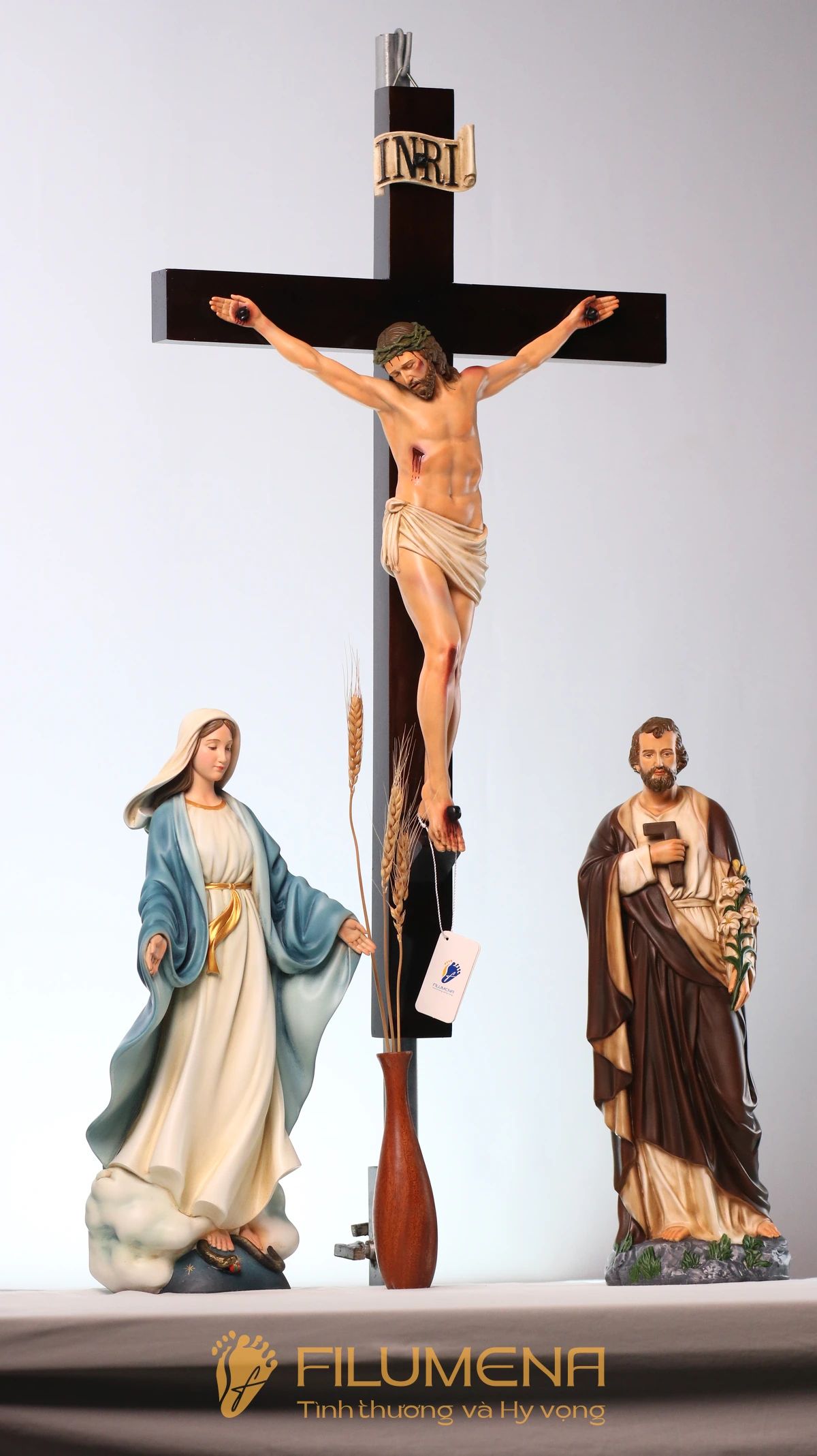 Bộ tượng Bàn thờ Chúa 40 cm tông màu cổ điển M1