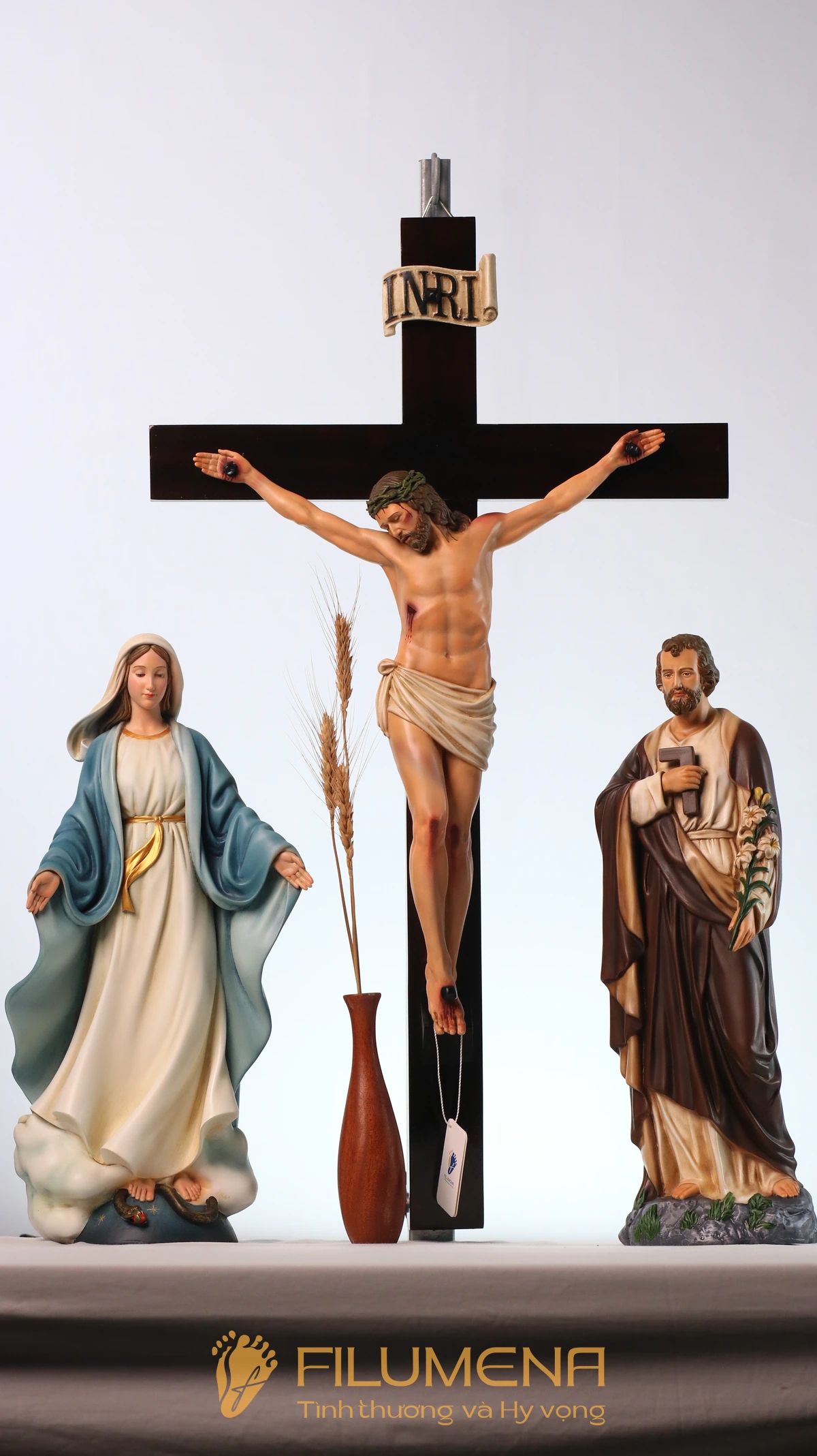 Bộ tượng Bàn thờ Chúa 40 cm tông màu cổ điển M1