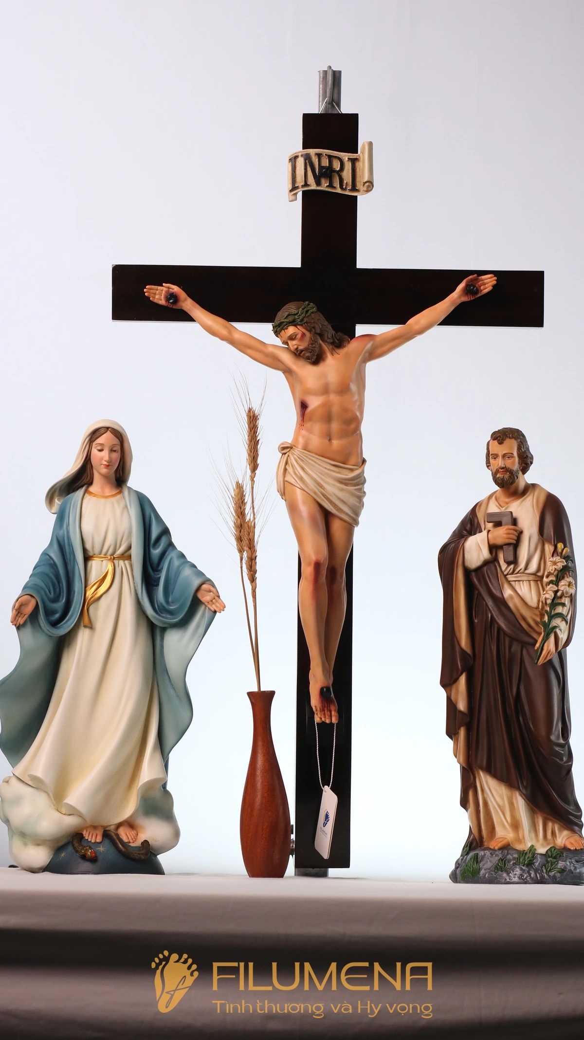 Bộ tượng Bàn thờ Chúa 40 cm tông màu cổ điển M1