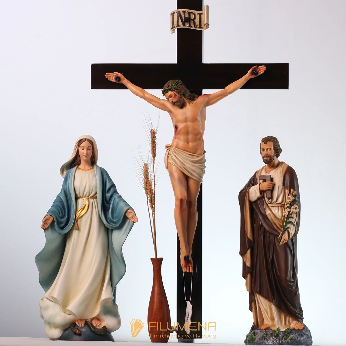 Bộ tượng Bàn thờ Chúa 40 cm tông màu cổ điển M1