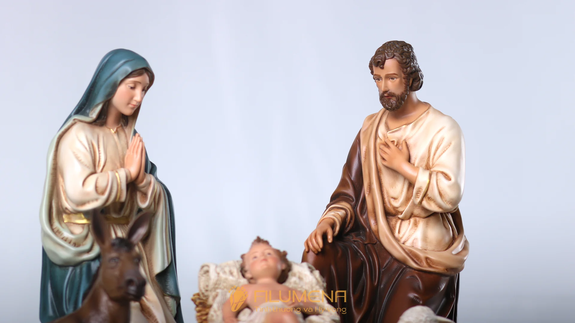 Khám phá các mẫu tượng Chúa Giáng Sinh, tượng Chúa Hài Đồng và bộ tượng Giáng Sinh cao cấp của Filumena