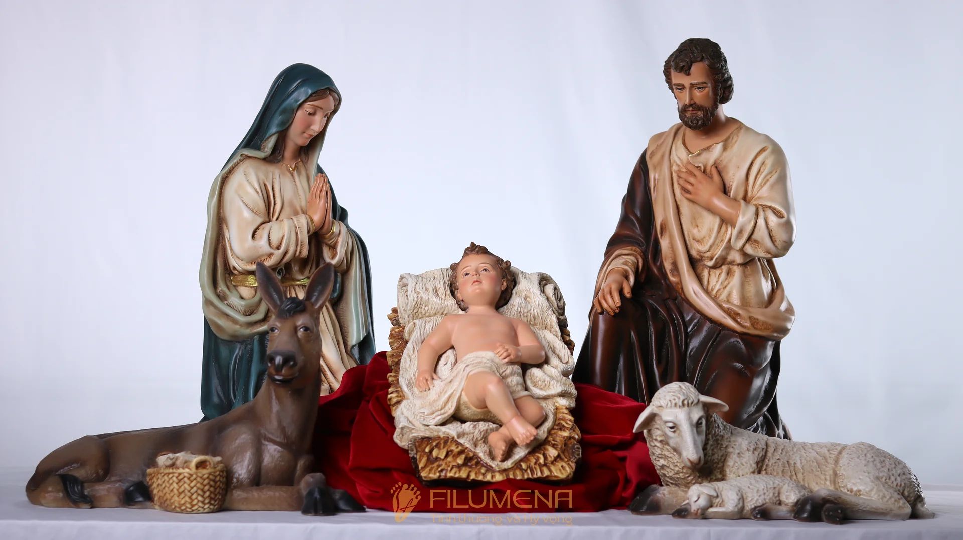 Bộ tượng Giáng Sinh mini 20–30 cm của Filumena