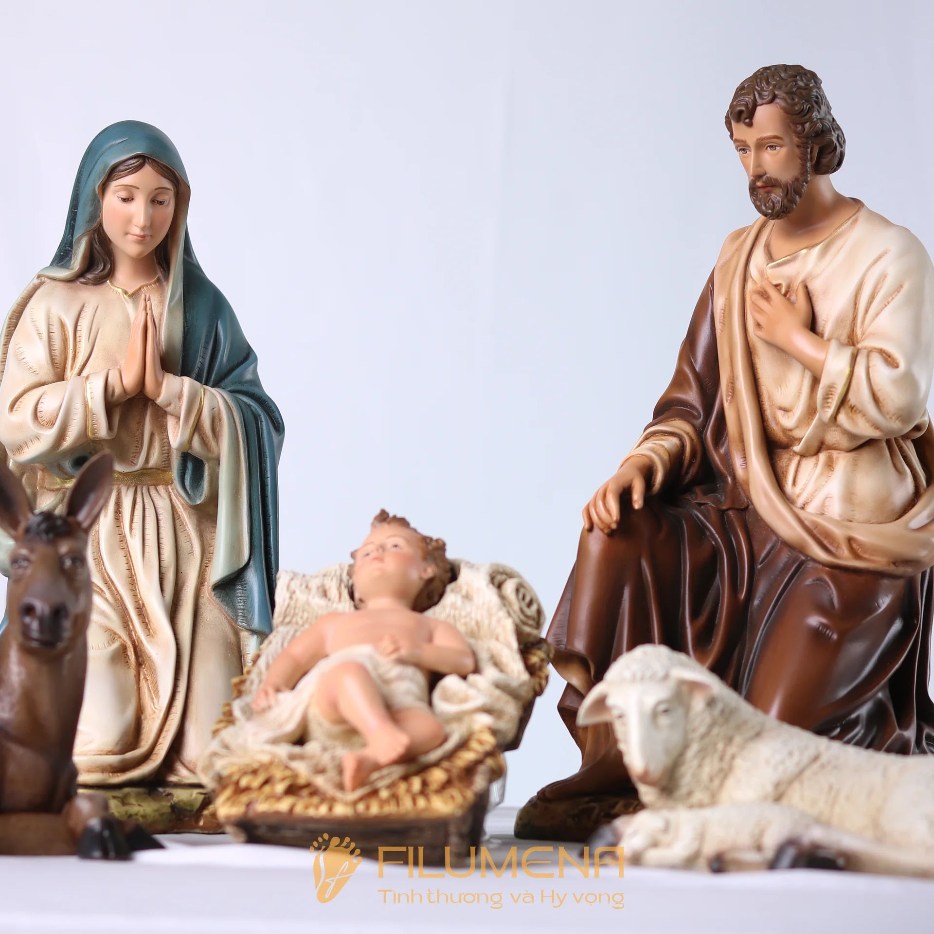 Bộ tượng noel 30 cm làm món quà Giáng sinh ý nghĩa do Filumena sáng tác