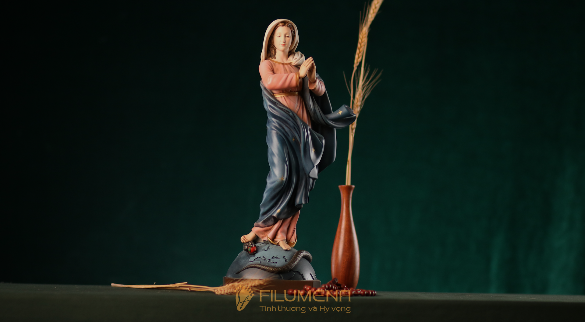 Custom Catholic statues designed and manufactured in Vietnam by Filumena for wholesale and export