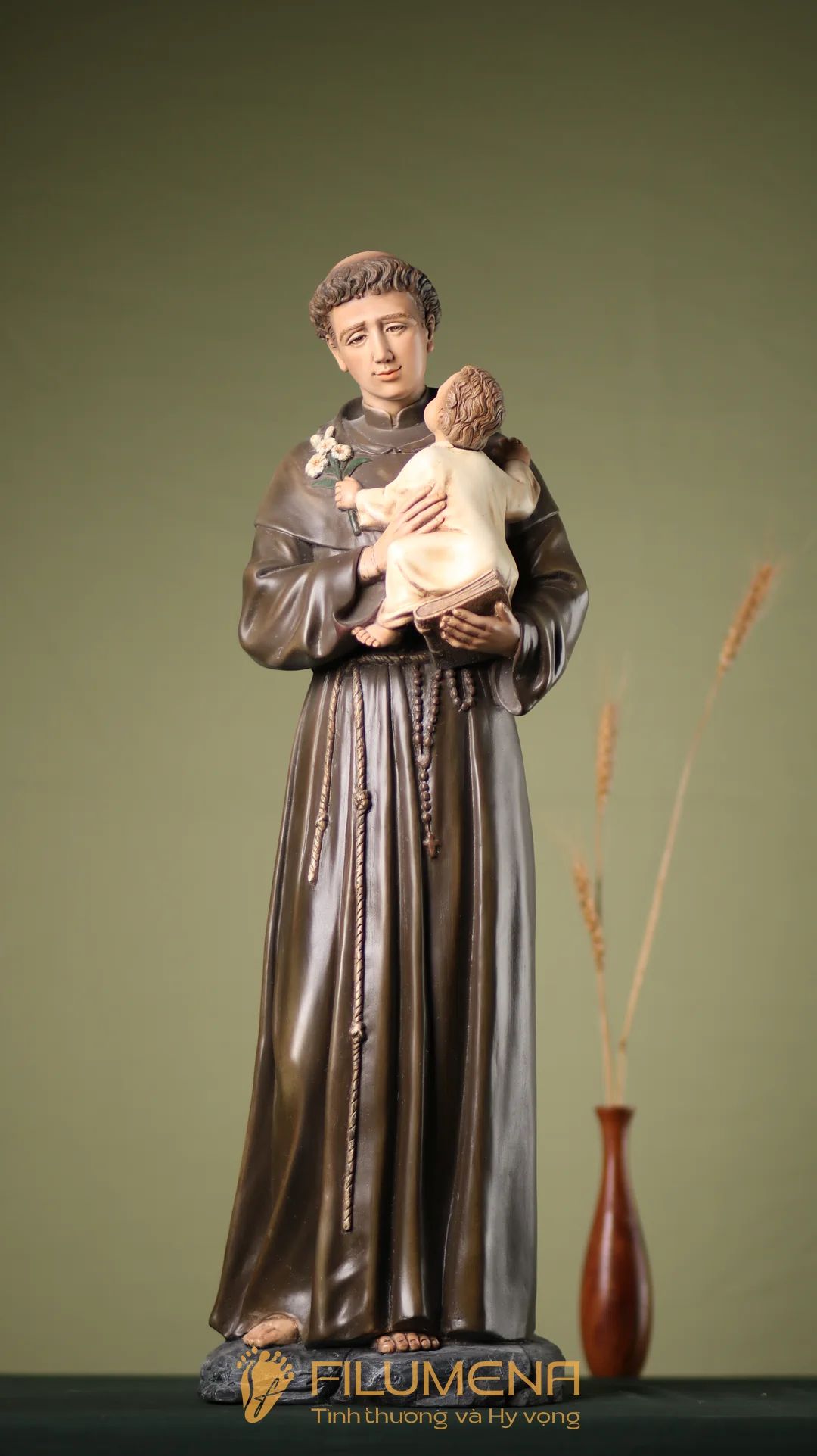 Handmade Catholic statues produced in Vietnam with artisan finishing, prepared for wholesale distribution