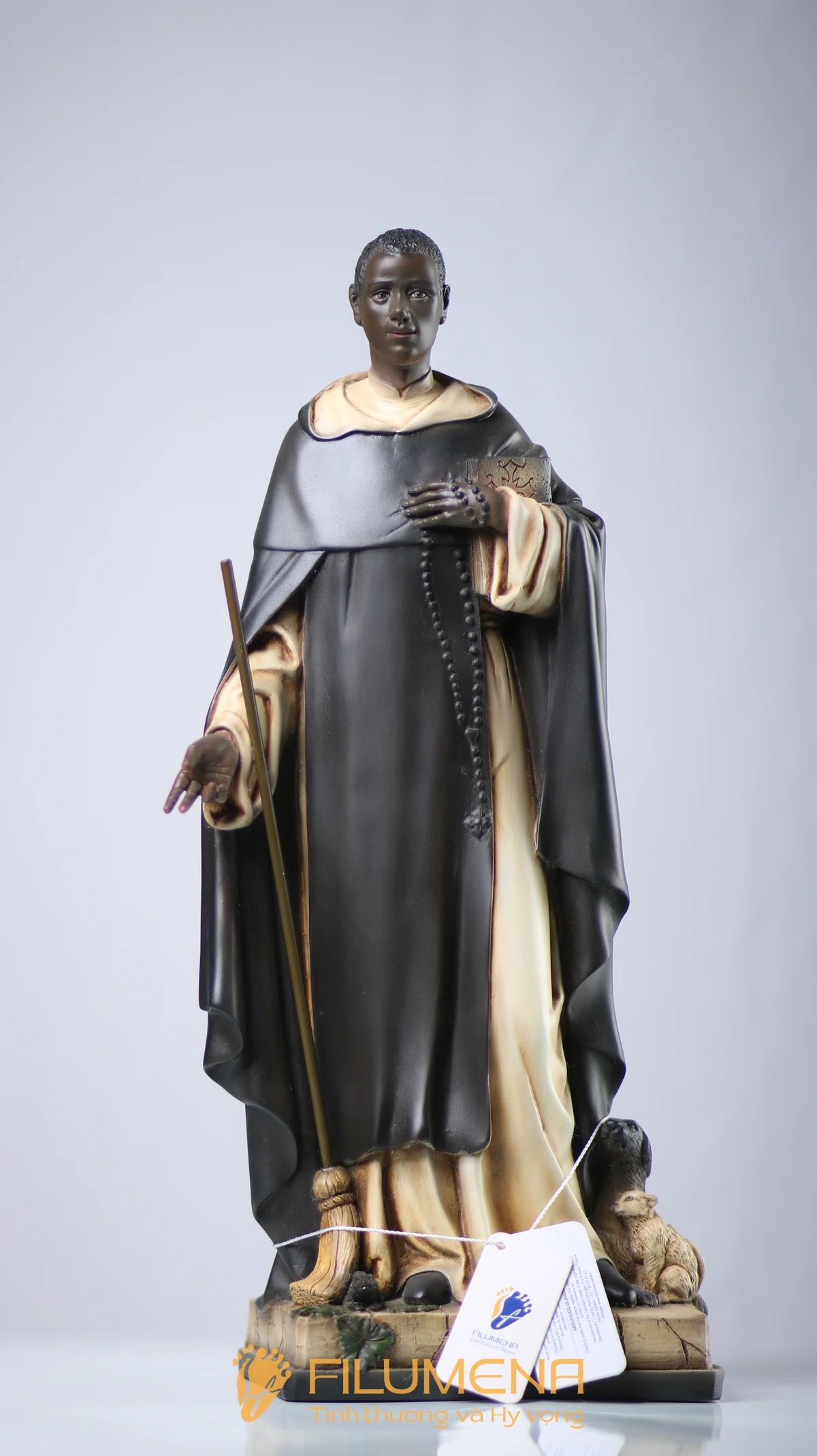 Tượng Thánh Martinô de Porres 40 cm