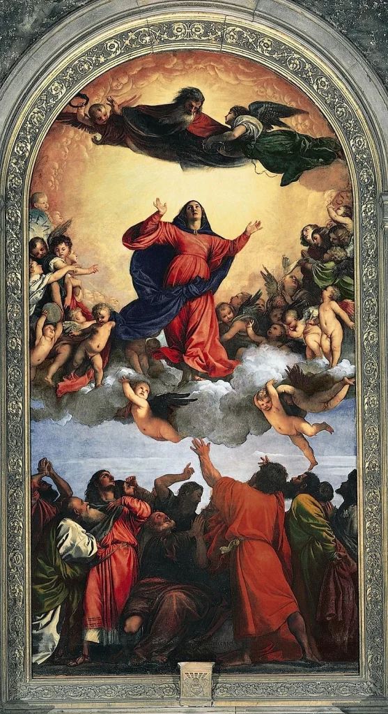 Đức Mẹ Hồn Xác Lên Trời - tranh Titian