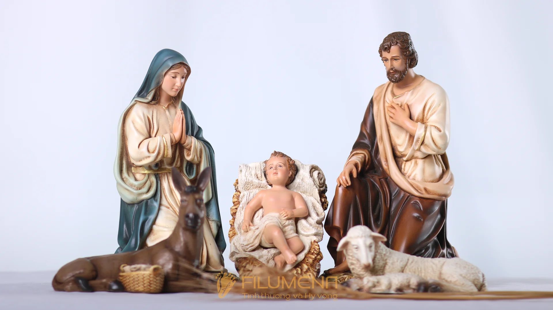 Handcrafted Catholic statues manufactured in Vietnam with refined artisan finishing, export-ready for wholesale distribution