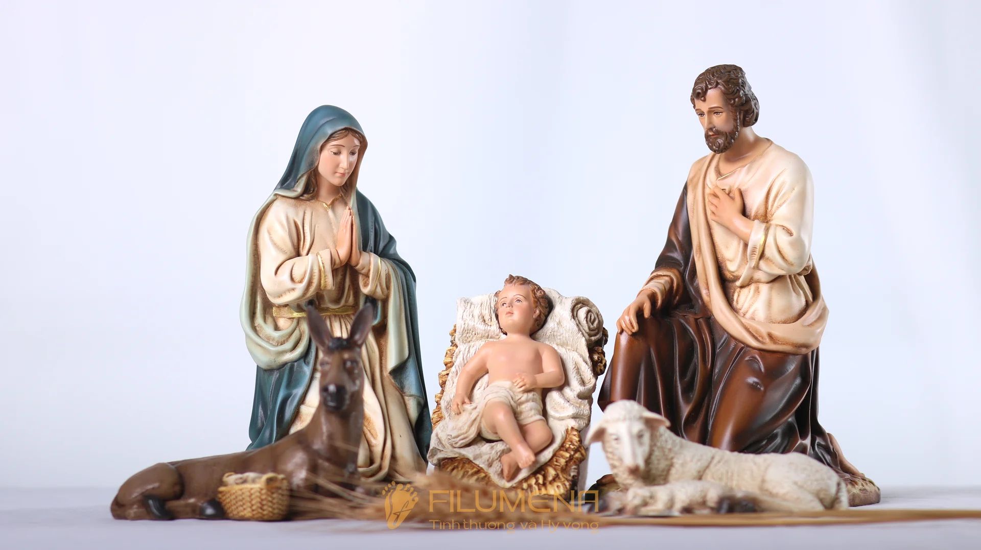 Marble powder statues manufactured in Vietnam by Filumena for wholesale and export