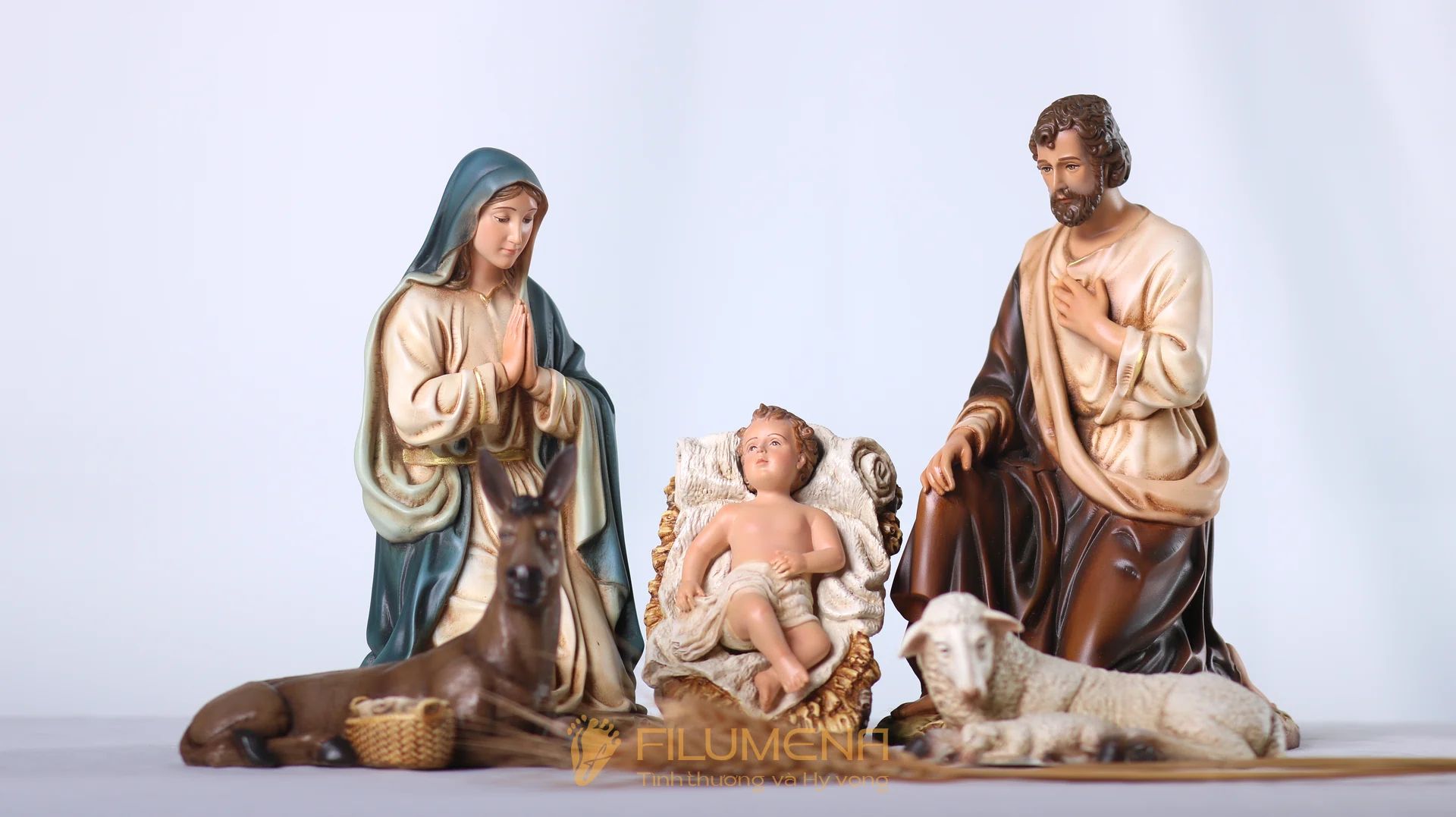 Bộ tượng Giáng sinh 20 cm do Filumena sáng tác