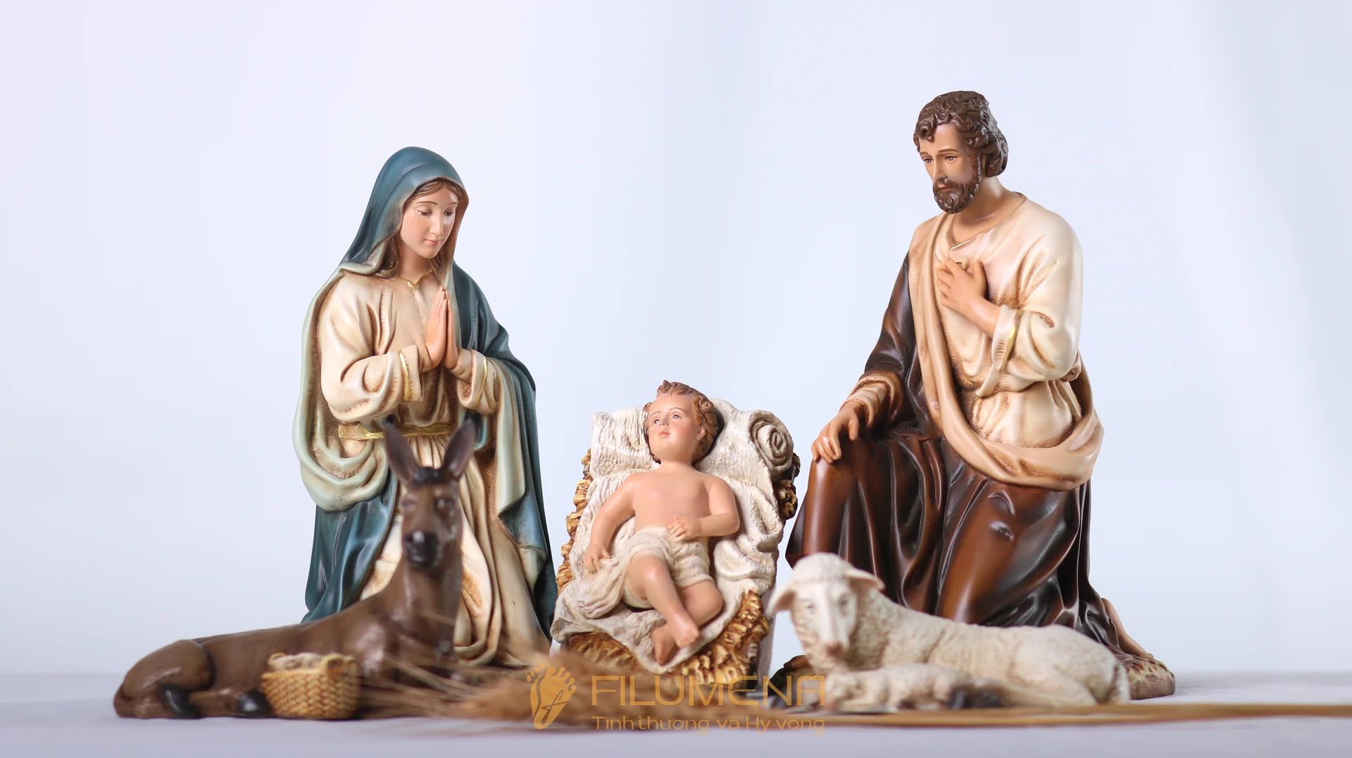 Nativity sets designed and manufactured in Vietnam by Filumena for wholesale and export