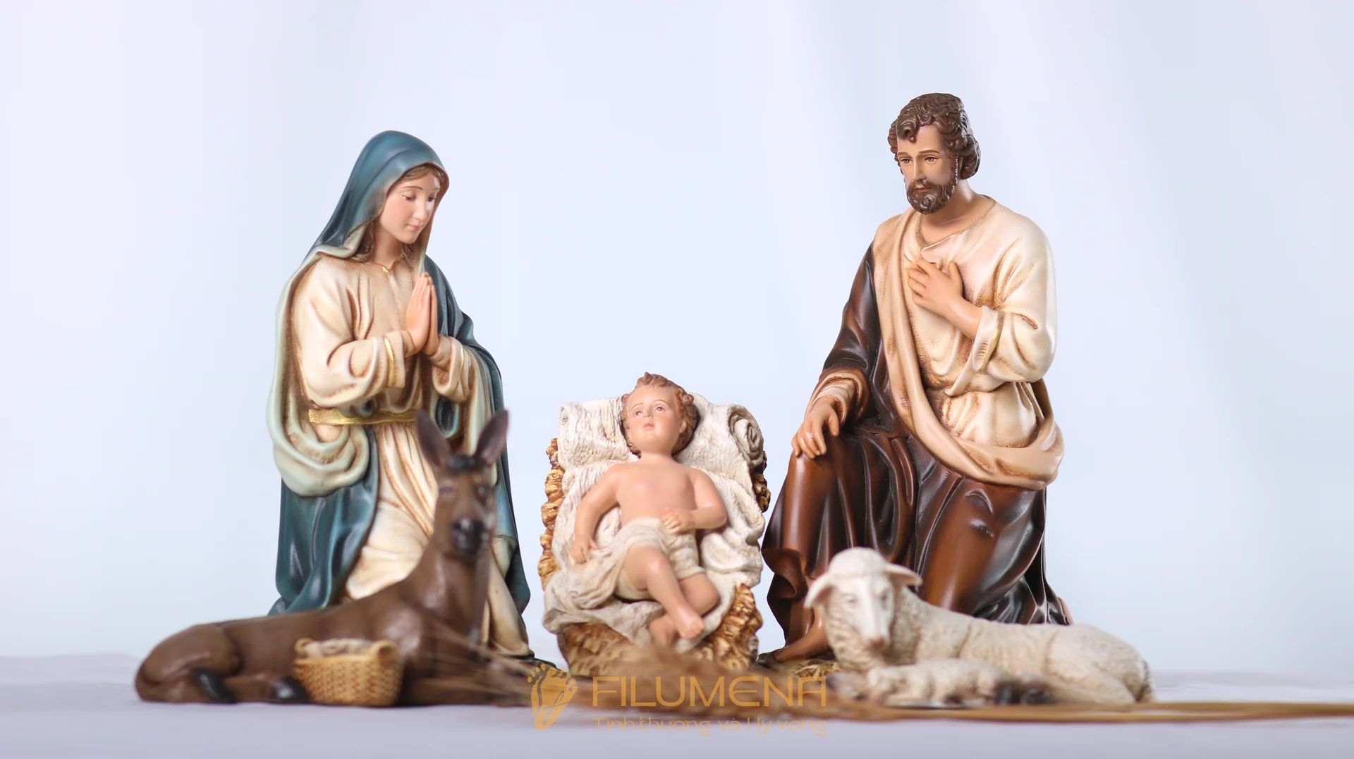 Nativity sets designed and manufactured in Vietnam by Filumena for wholesale and export