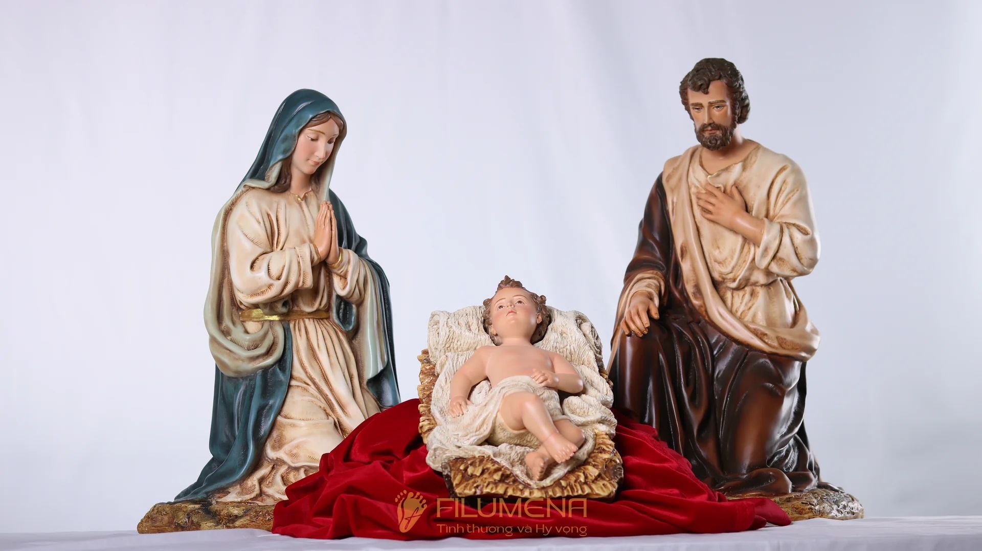 Bộ tượng Giáng Sinh 50 cm cho phòng khách mùa Noel