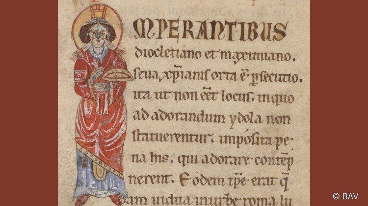 Thánh Lucia trong bản thảo thuộc Biblioteca Apostolica Vaticana