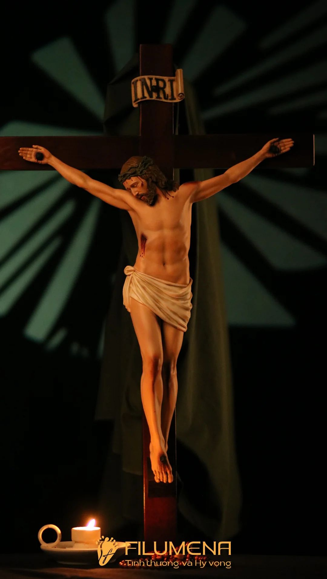 Tượng Chúa Giê-su chịu nạn cao 50 cm