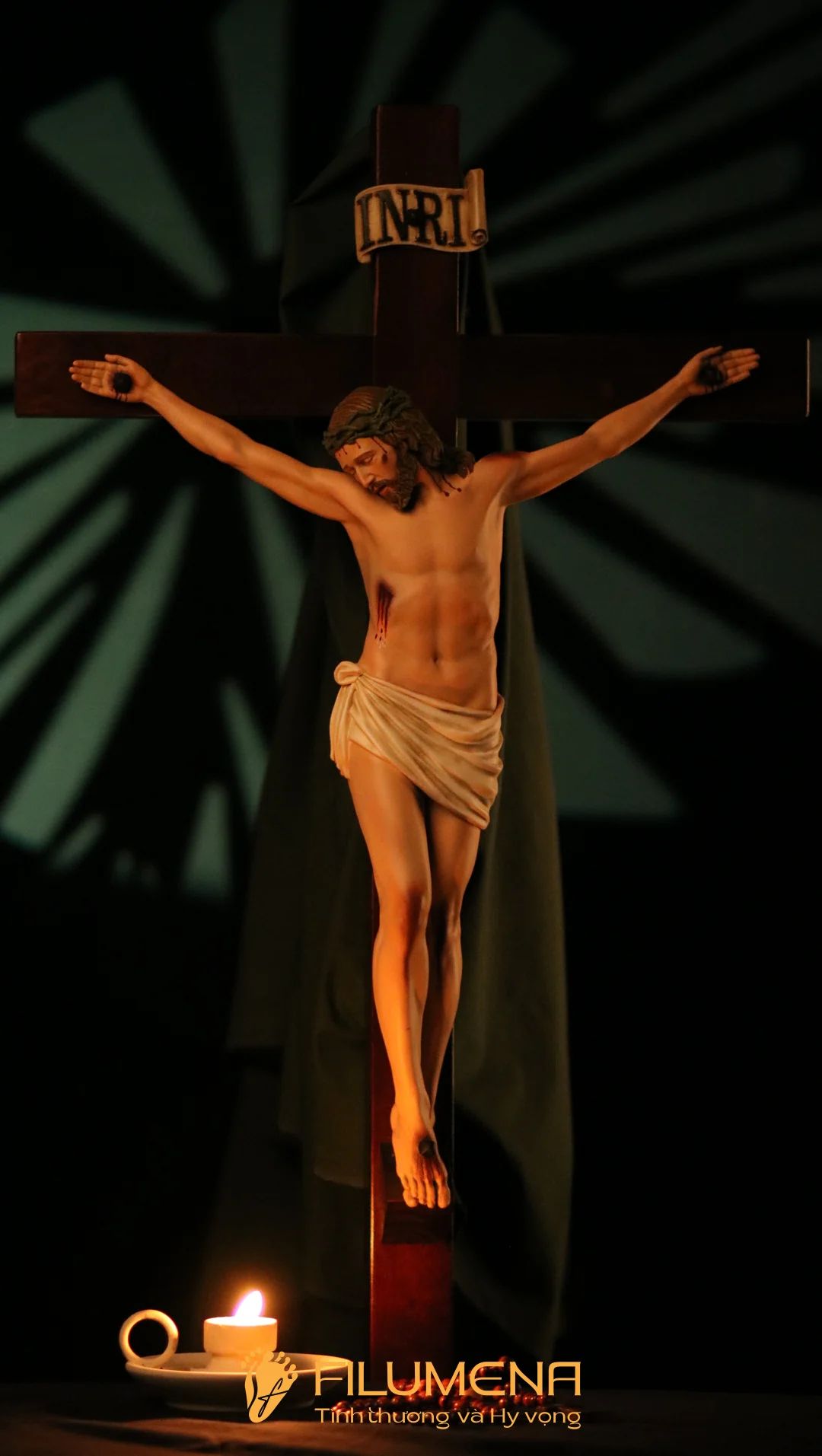 Tượng Chúa Giê-su chịu nạn cao 50 cm