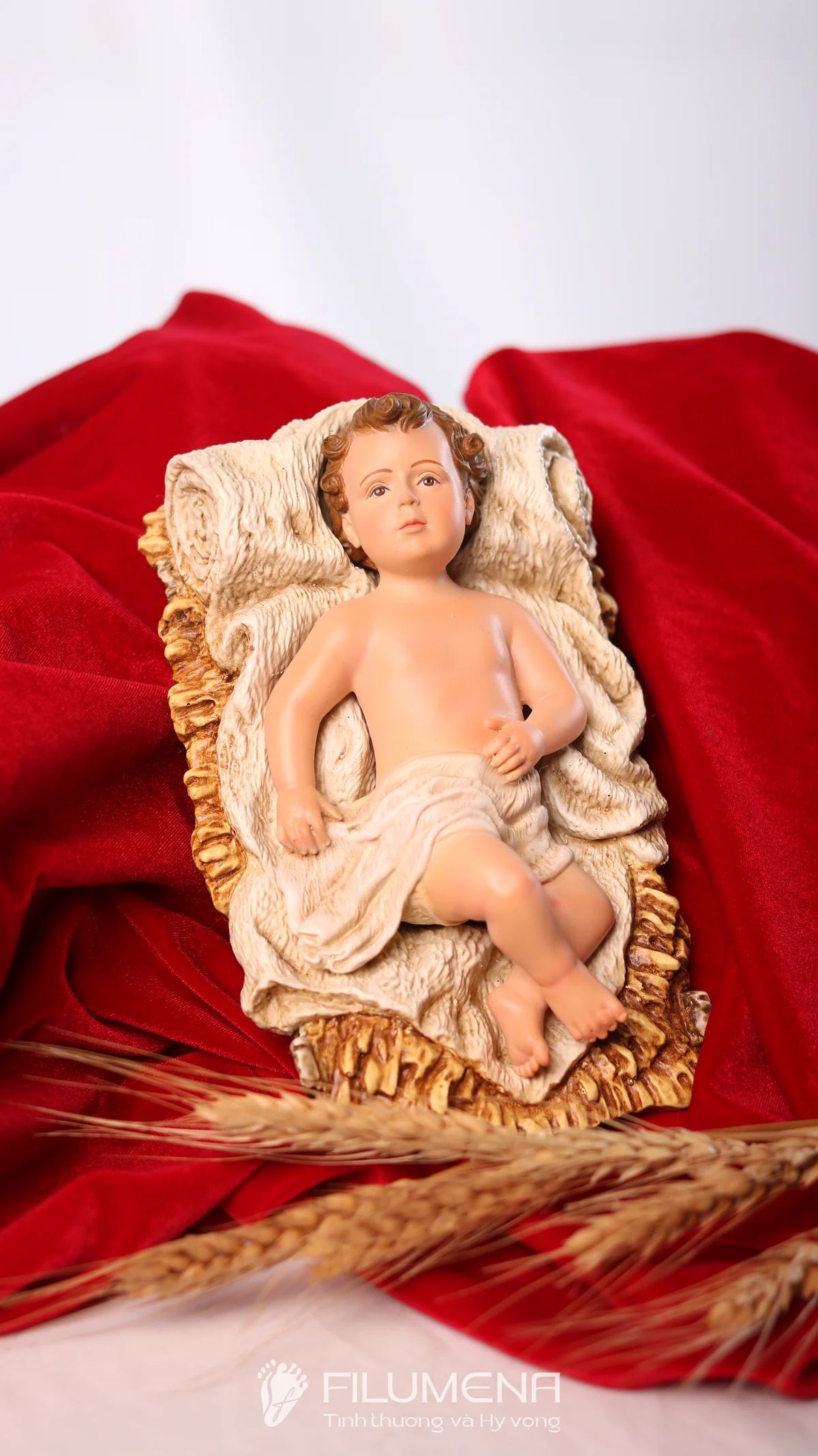 Tượng Chúa Hài Đồng cho bộ tượng Giáng sinh 30 cm do Filumena sáng tác