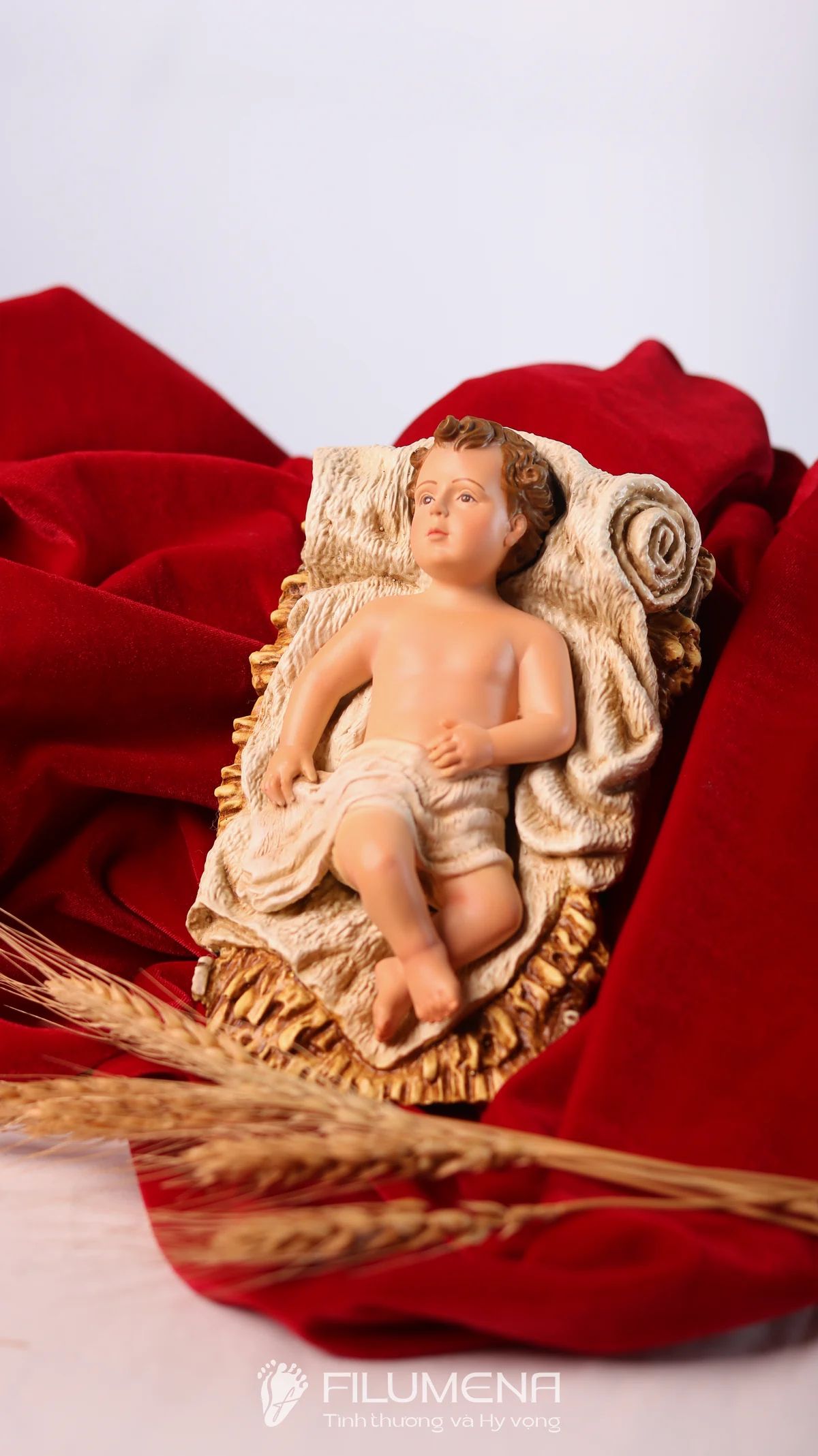 Tượng Chúa Hài Đồng cho bộ tượng Giáng sinh 30 cm do Filumena sáng tác