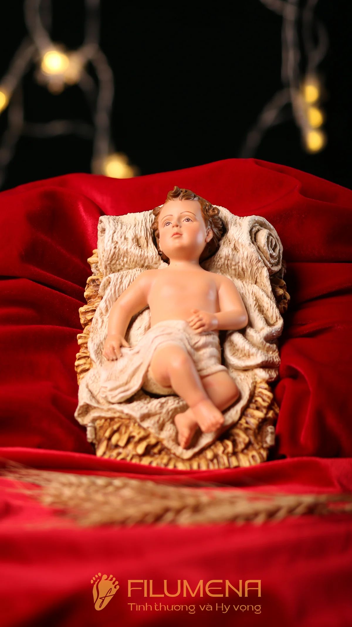Tượng Chúa hài đồng tại Hố Nai. Tượng Công giáo Filumena là tượng của Tình thương và Hy vọng. Bản quyền các tác phẩm tượng Công giáo thuộc về Filumena Art, Cộng hòa Pháp. Filumena sáng tác và sản xuất nhiều mẫu tượng Công giáo khác như Tượng Đức Mẹ để xe hơi, Tượng Mẹ Maria, Tượng Đức Mẹ, Tượng Đức Mẹ Lộ Đức, Tượng Đức Mẹ Fatima