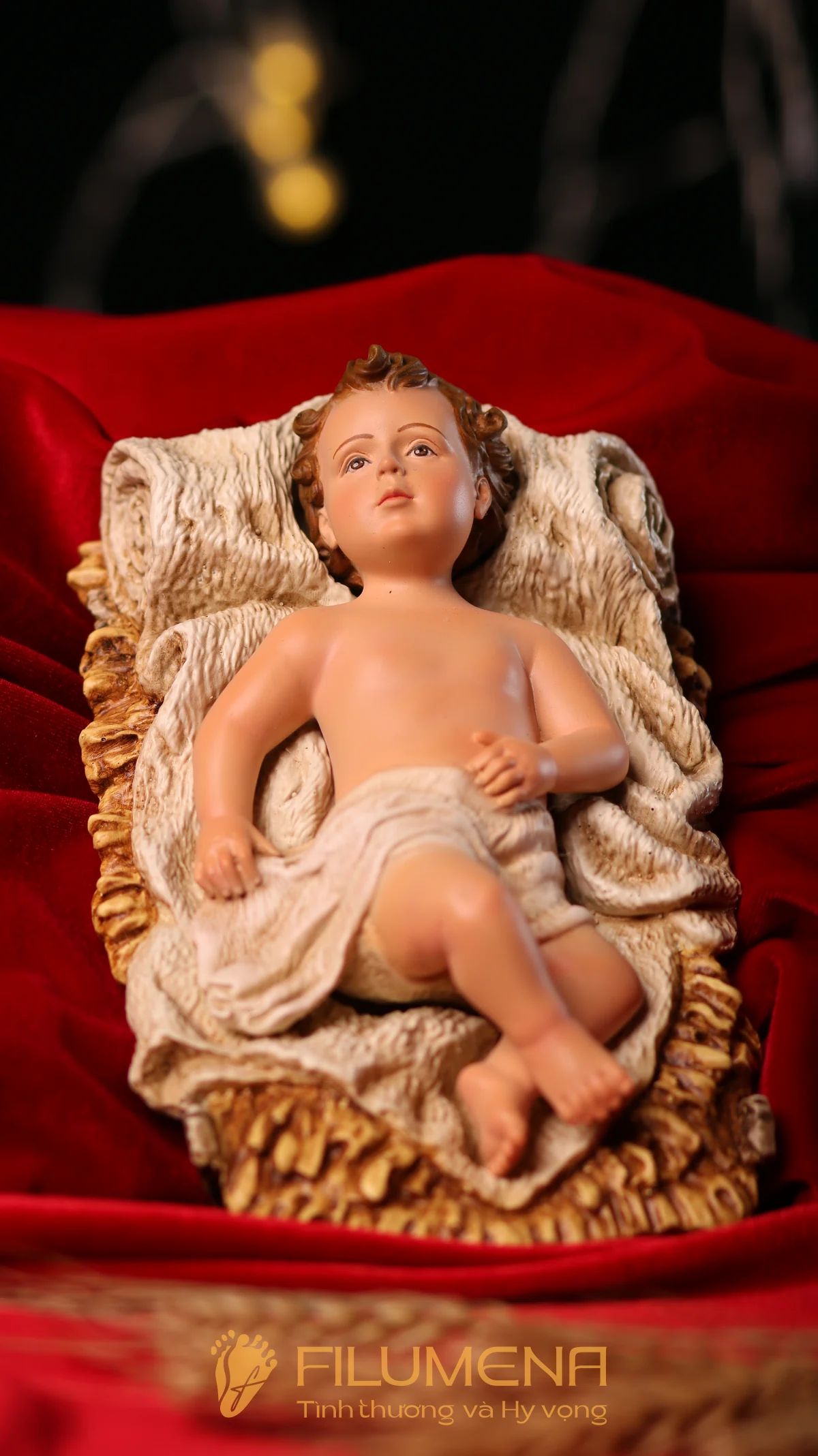 Tượng Chúa Hài đồng 15 cm cho bộ tượng Giáng sinh 30 cm