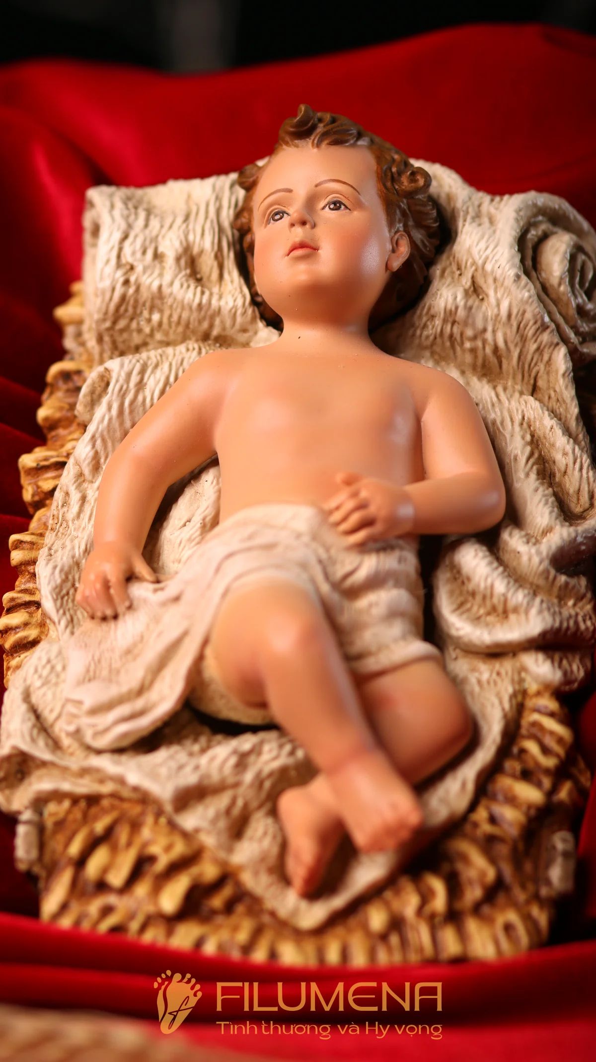 Tượng Chúa Hài đồng 15 cm cho bộ tượng Giáng sinh 30 cm