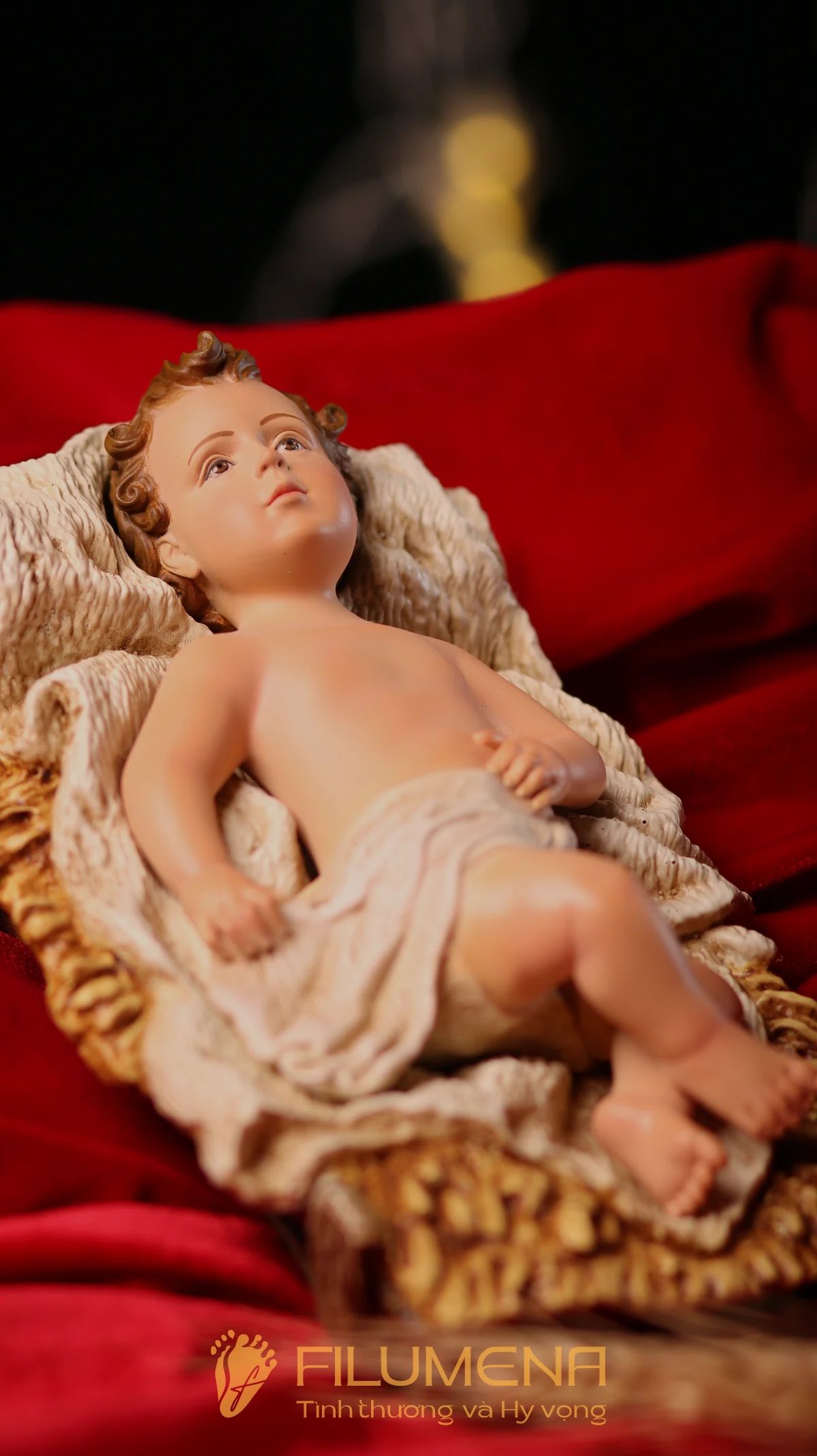 Tượng Chúa Hài đồng 15 cm cho bộ tượng Giáng sinh 30 cm