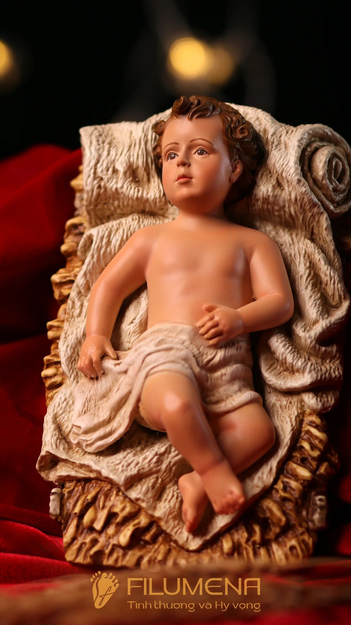 Tượng Chúa Hài đồng 15 cm cho bộ tượng Giáng sinh 30 cm