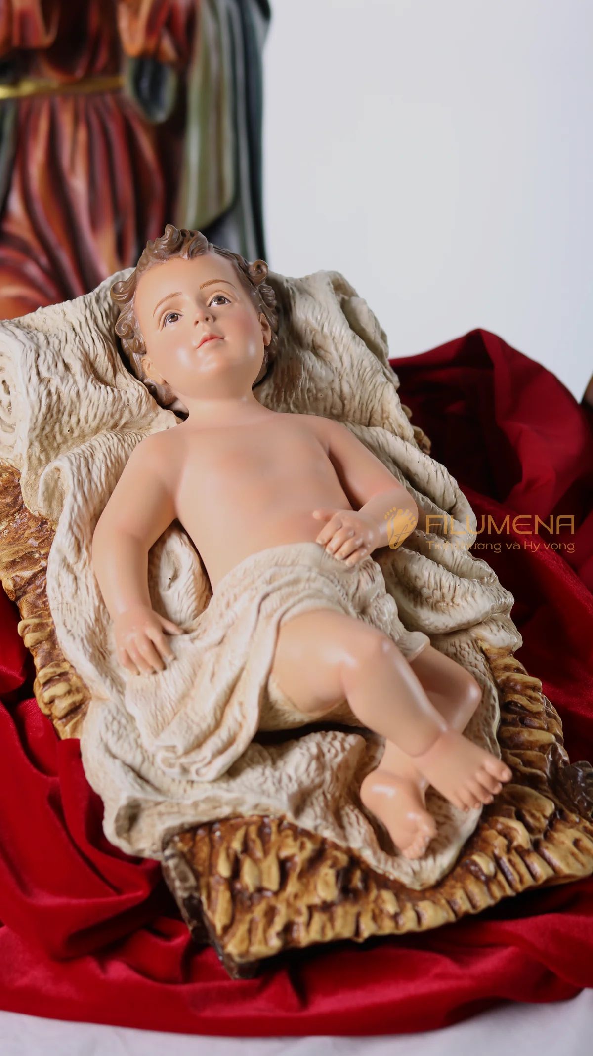 Bộ tượng Giáng sinh 50 cm 3 nhân vật tông màu trầm cổ điển