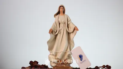 Cận cảnh Tượng Đức Mẹ để xe hơi với đường nét trang nghiêm của Filumena