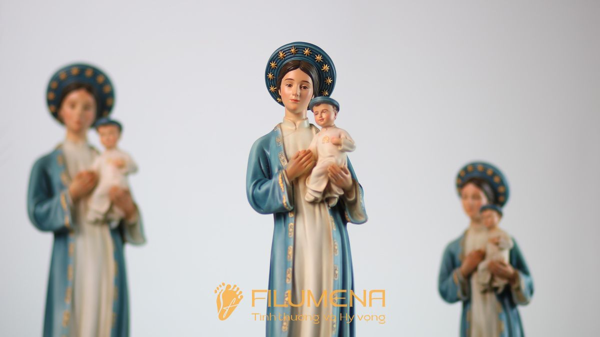 Tượng Đức Mẹ La Vang 35 cm cho phòng khách và góc cầu nguyện