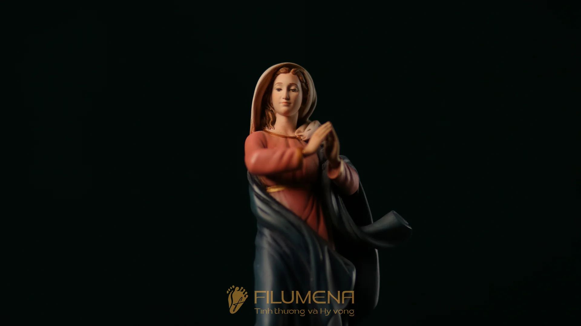 Tượng Đức Mẹ Vô Nhiễm Nguyên Tội cao từ 15 cm tới 100 cm, tác phẩm của Filumena