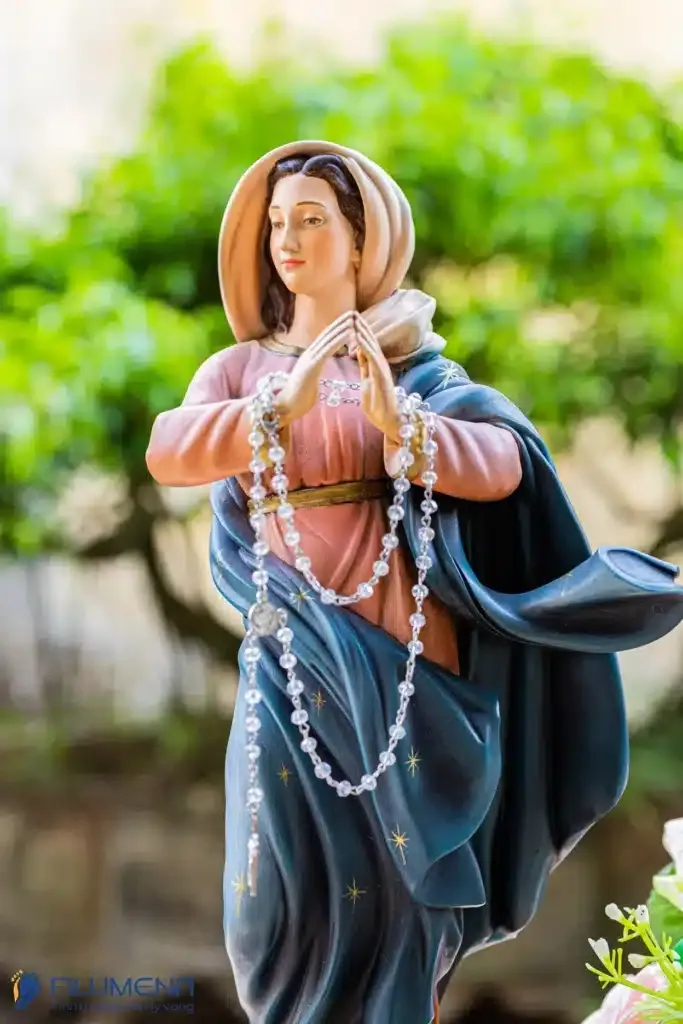 Tượng Đức Mẹ Vô Nhiễm Nguyên Tội, cao 40 cm, màu M2