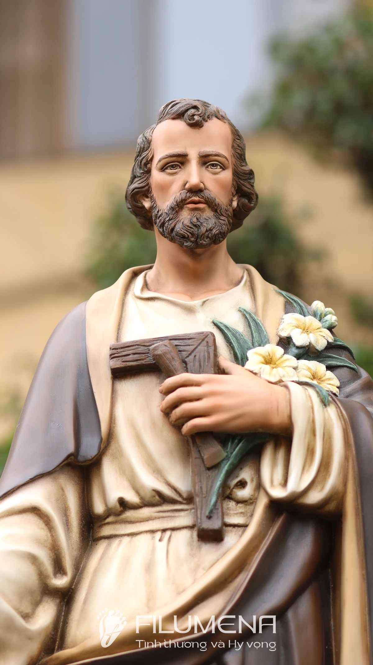 Thánh Giuse bầu cử 80 cm màu nâu cổ điển