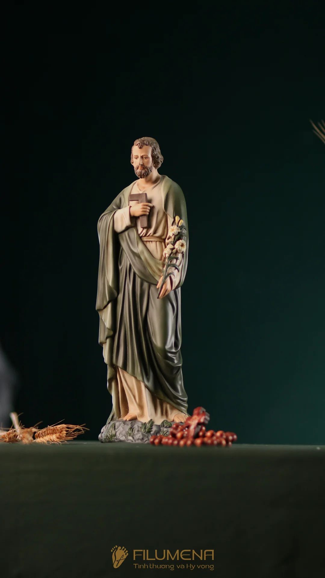 Tượng Thánh Giu-se thợ cao 40 cm