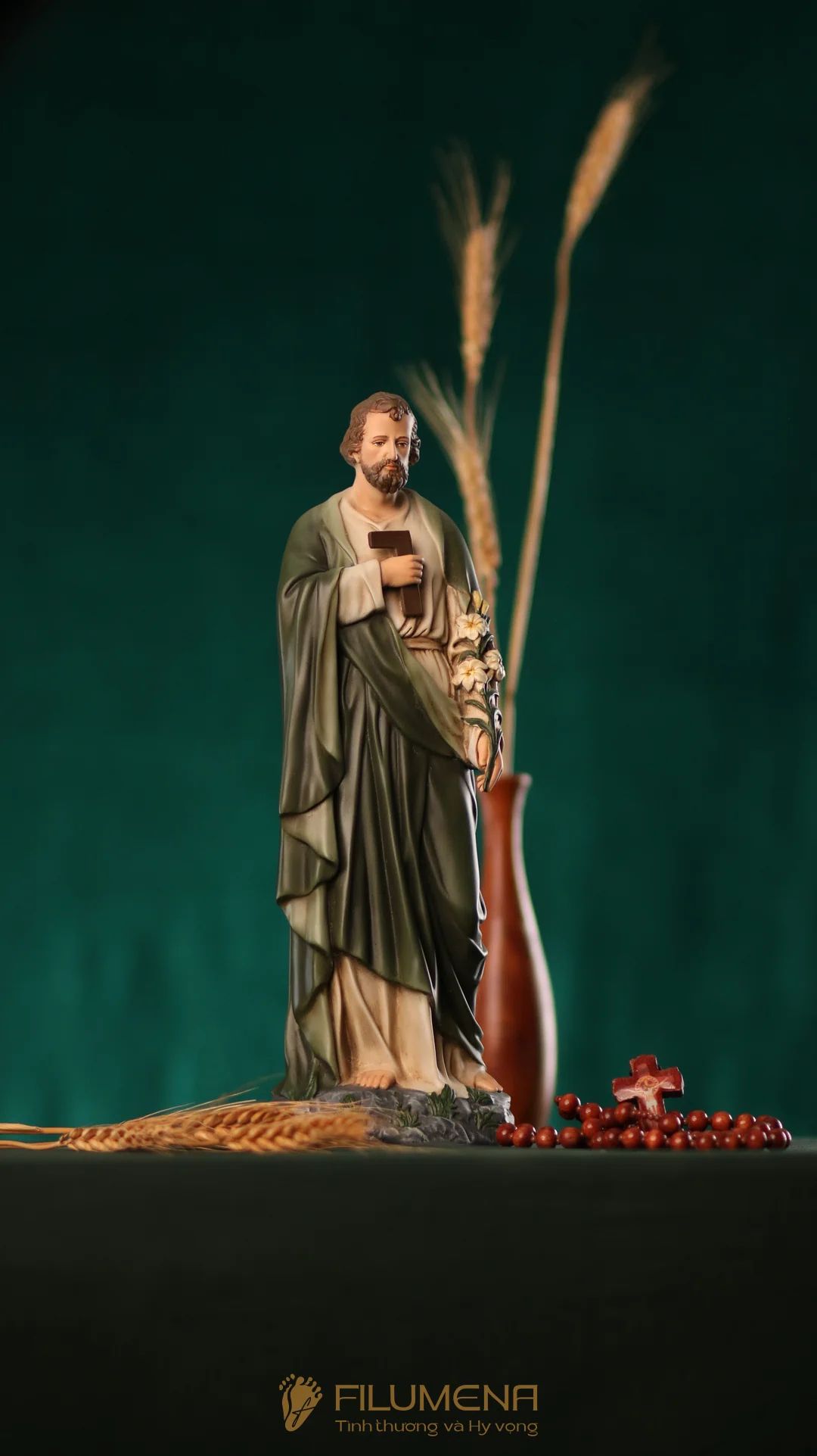 Tượng Thánh Giu-se thợ cao 40 cm