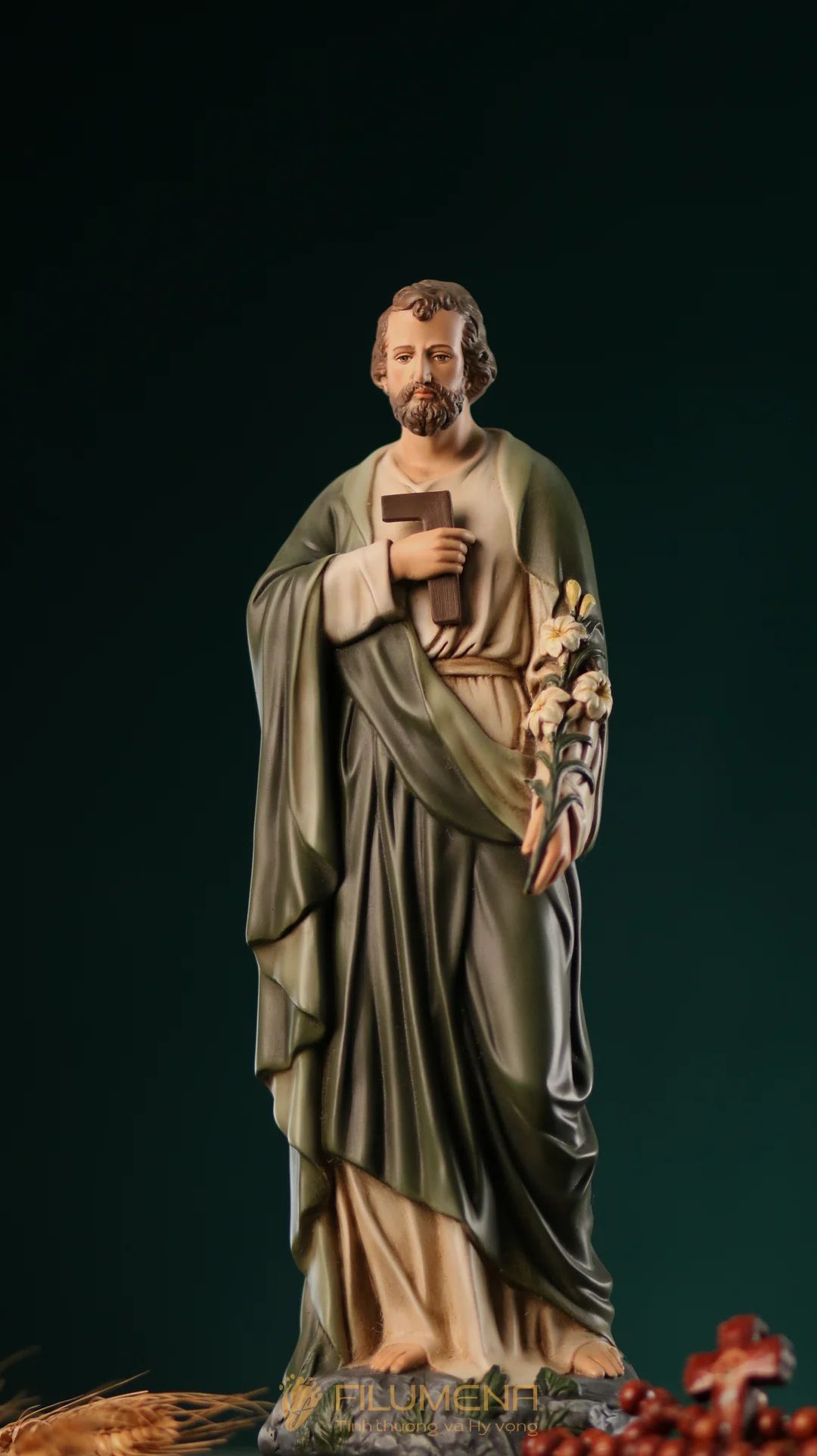 Tượng Thánh Giu-se thợ cao 40 cm