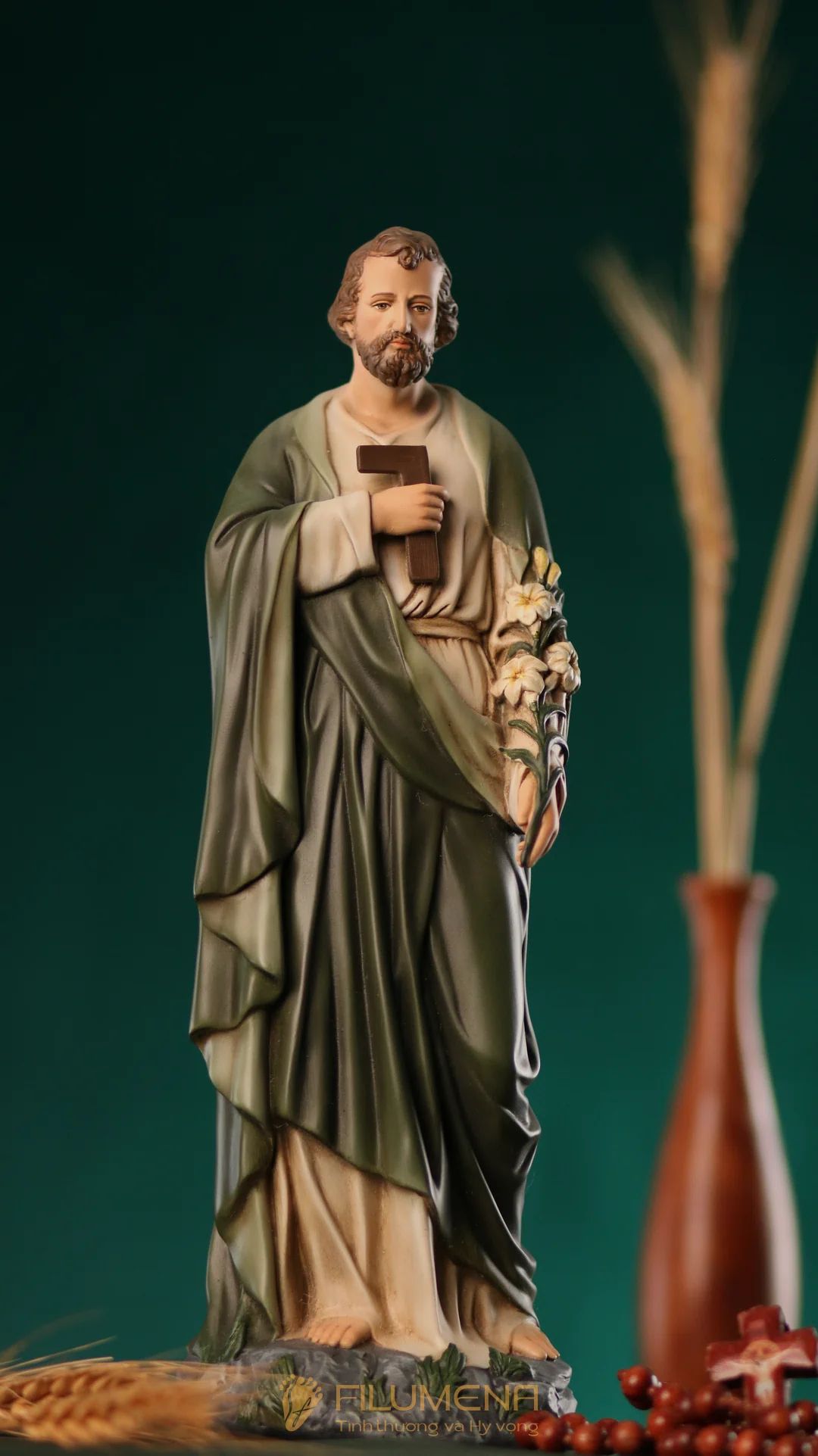 Tượng Thánh Giu-se thợ cao 40 cm