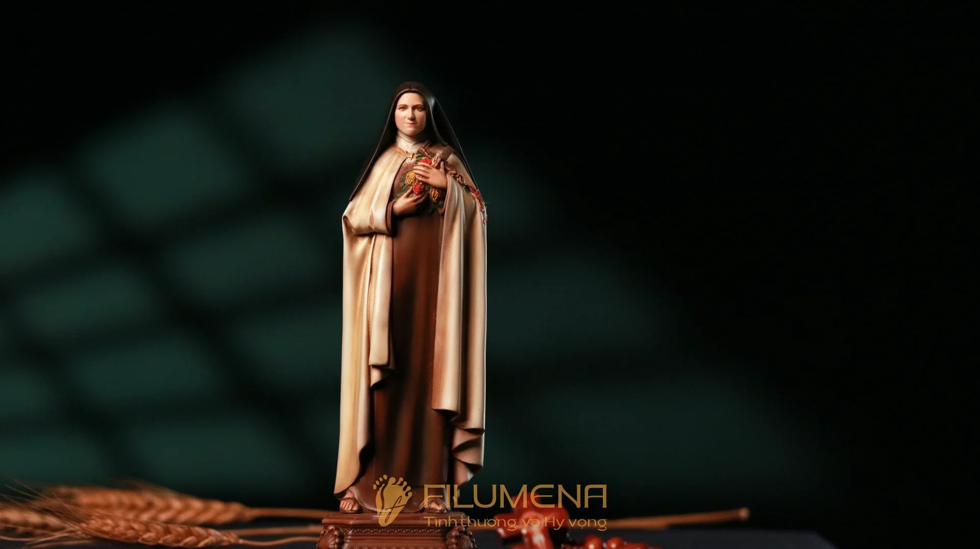 Tượng Thánh Tê-rê-sa Hài Đồng Giê-su cỡ nhỏ 15 cm, 20, tác phẩm của Filumena