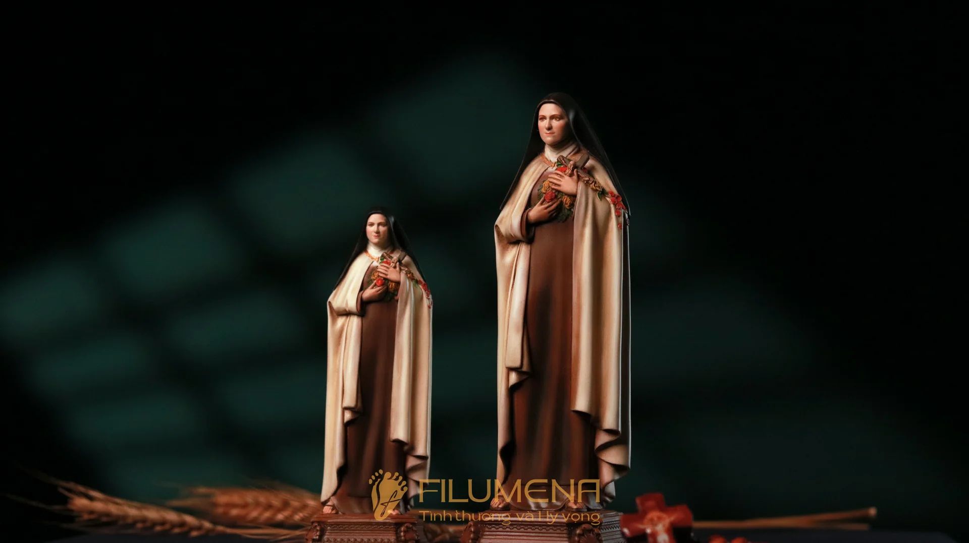 Tượng Thánh Tê-rê-sa Hài Đồng Giê-su cỡ nhỏ 15 cm, 20, tác phẩm của Filumena