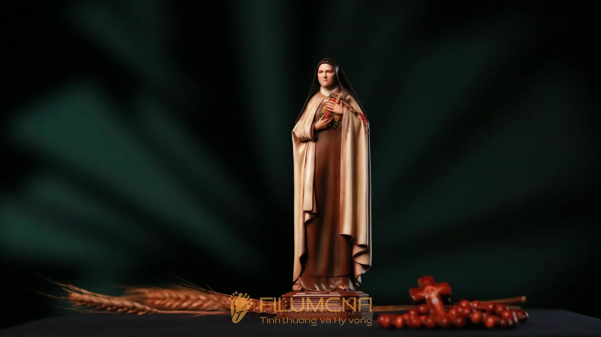 Tượng Thánh Tê-rê-sa Hài Đồng Giê-su cỡ nhỏ 15 cm, 20, tác phẩm của Filumena