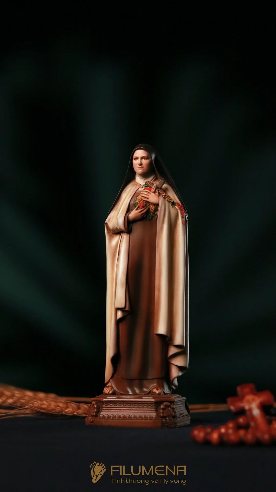 Tượng Thánh Tê-rê-sa Hài Đồng Giê-su cỡ nhỏ 15 cm, 20, tác phẩm của Filumena