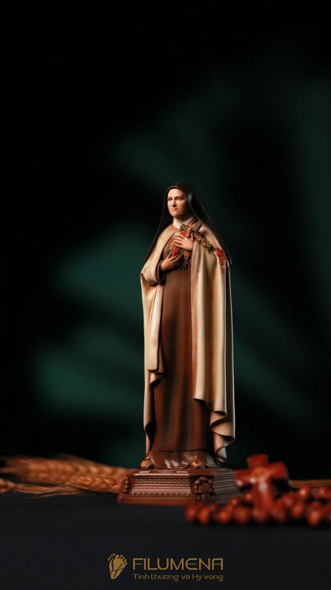Tượng Thánh Tê-rê-sa Hài Đồng Giê-su cỡ nhỏ 15 cm, 20, tác phẩm của Filumena